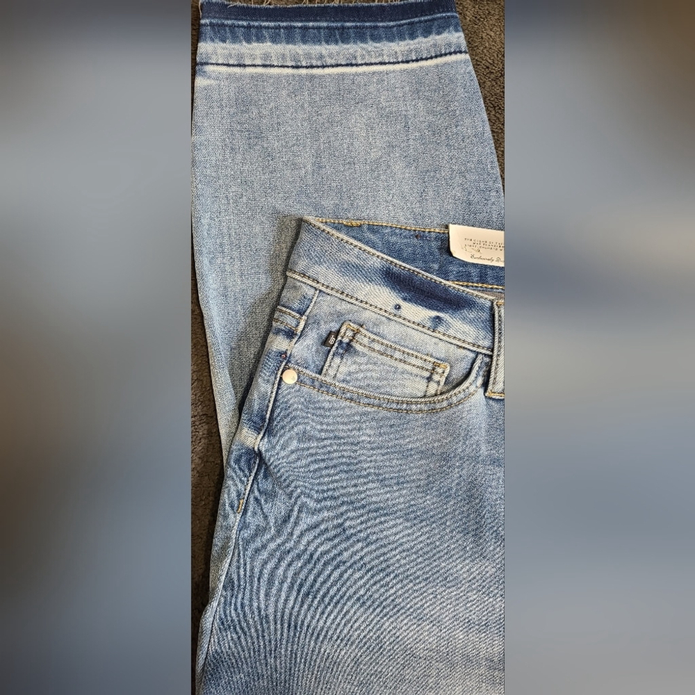 Judy Blue High Waist Boyfriend Jeans Thermadenim Undone Hem Womens size 15/32β - Picture 12 of 16